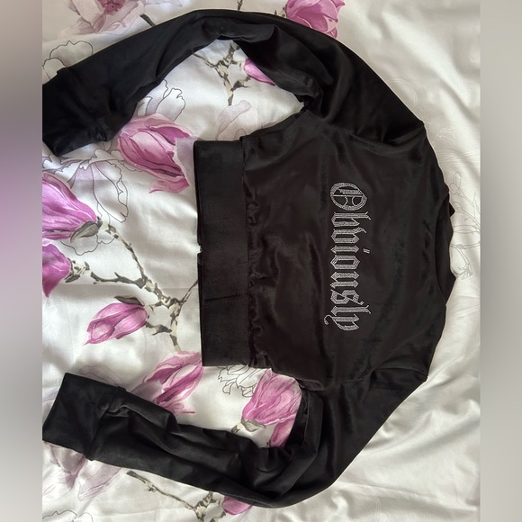 Meshki Gretchen Velvet Cropped Jacket in Black - Picture 3 of 3